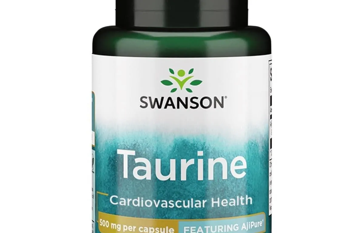 Swanson AjiPure Taurine 500mg 60 Veg Capsules