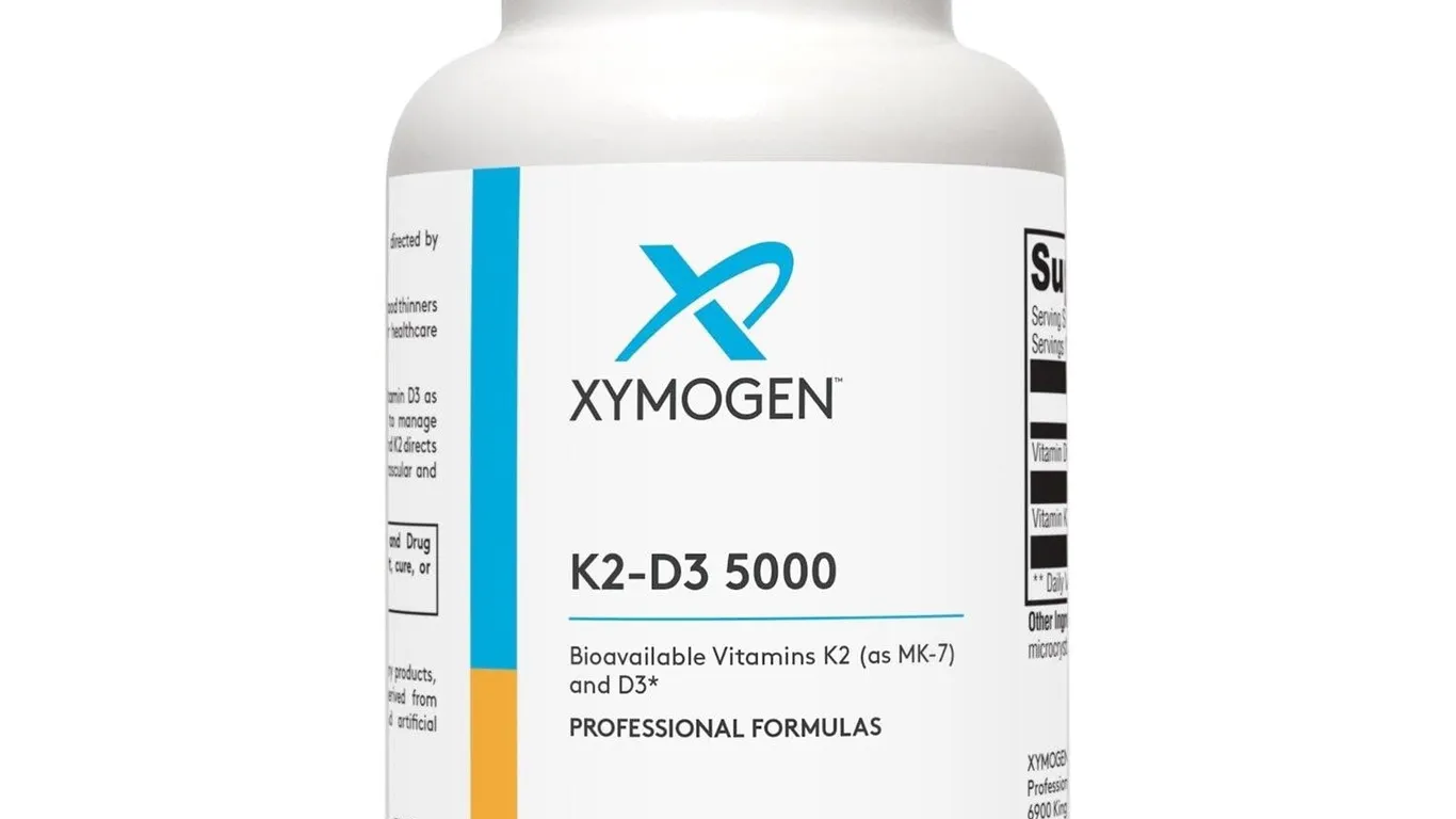 Xymogen K2-D3 5000 Vitamin D3 K2 60ct