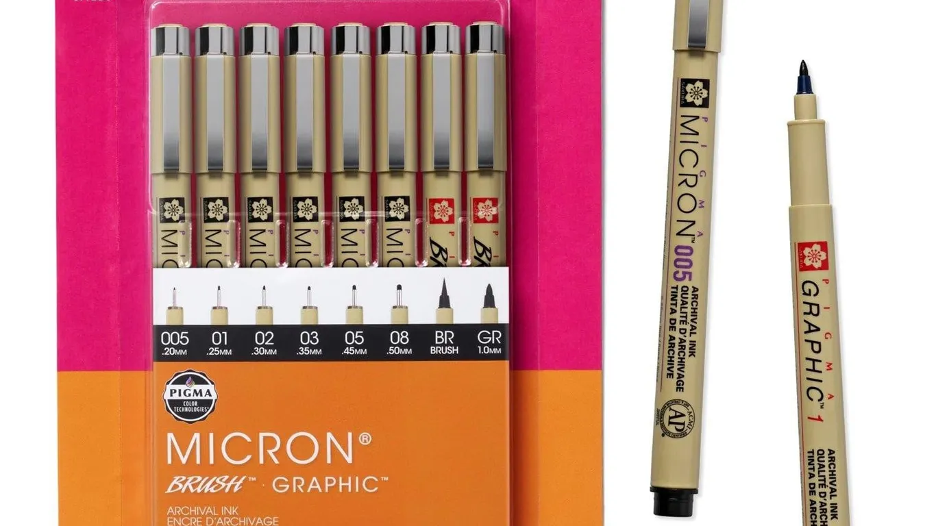 Sakura Pigma Micron Graphic Brush Pen Set 8pk