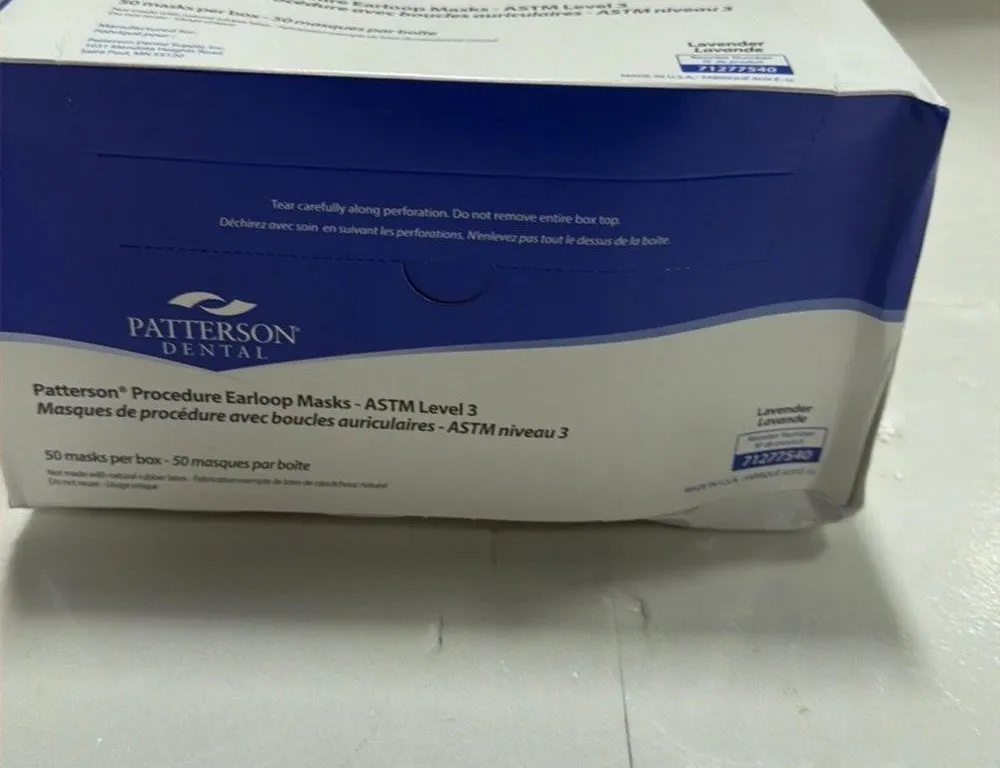 Patterson Dental ASTM Level 3 Earloop Masks 50ct
