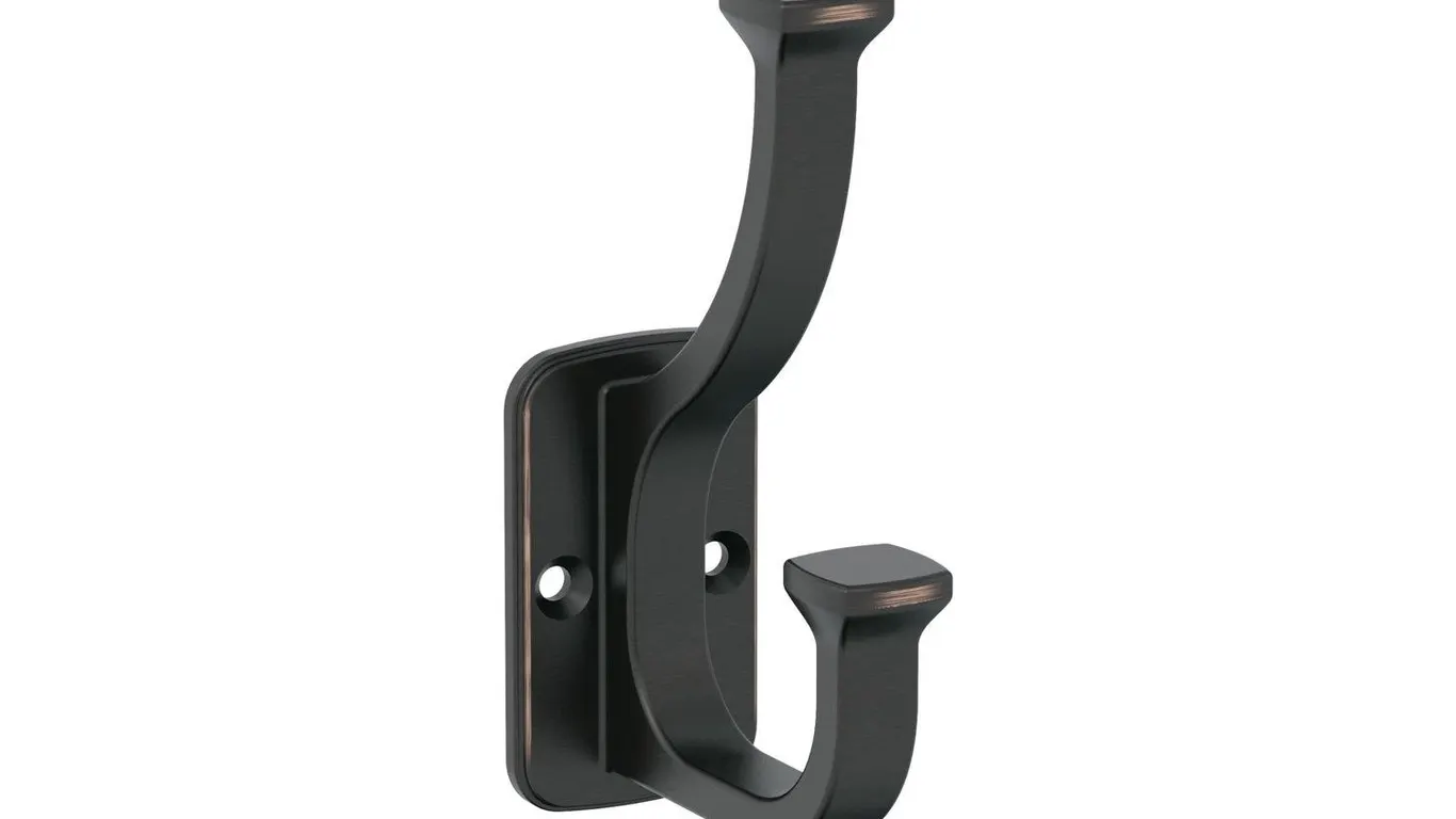 Amerock H37007ORB Alder Double Prong Wall Hook