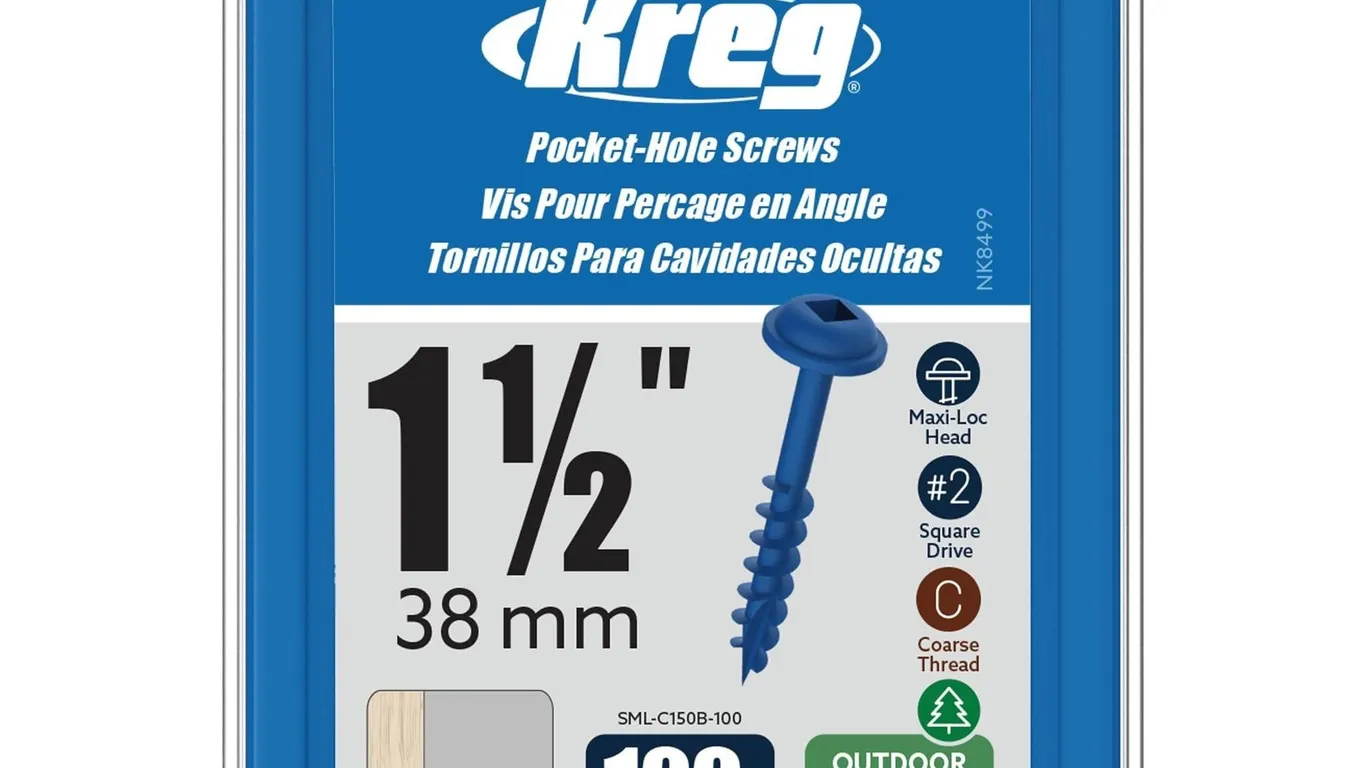 Kreg SML-C150B-100 Blue Kote Pocket Screws 1.5...