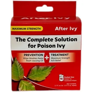 After Bite Poison Ivy Oak Sumac Relief Wipes