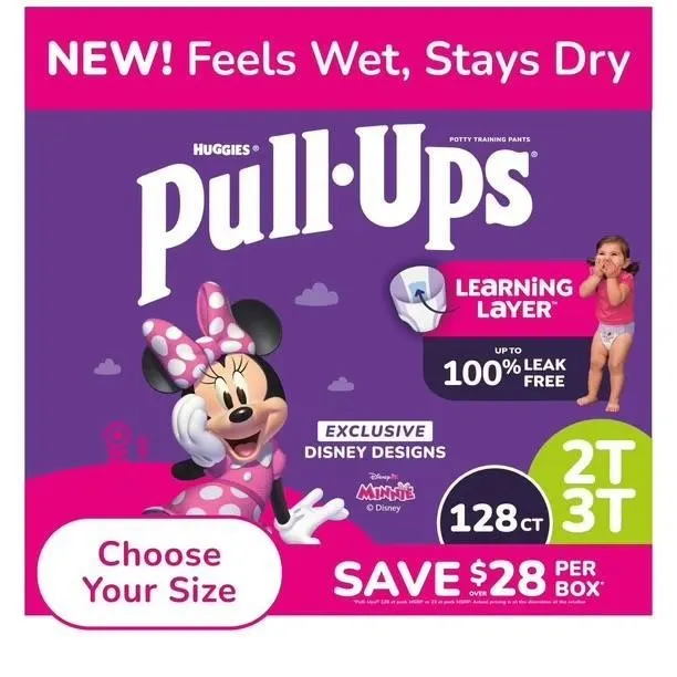 Huggies Pull-Ups Minnie Mouse Training Pants 2T-3T