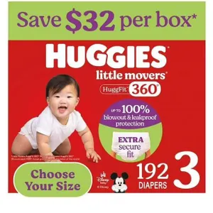 Huggies Little Movers HuggFit 360 Diapers Size 3
