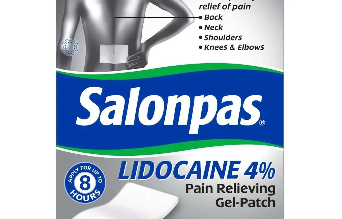 Salonpas Lidocaine Pain Relieving Gel 15ct Patches