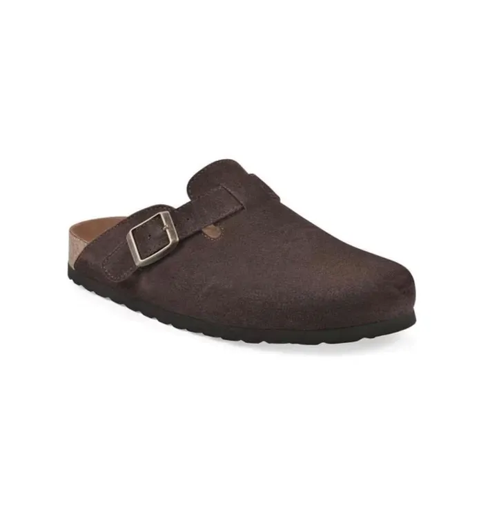 Birkenstock Boston Suede Clog Mocha Size 9