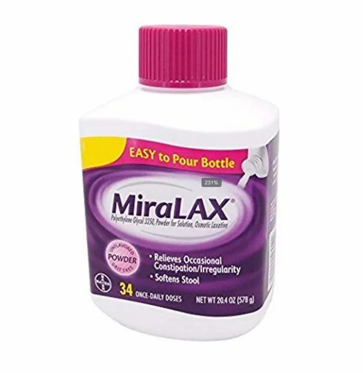 MiraLAX Powder Laxative 34 Doses 20.4 oz