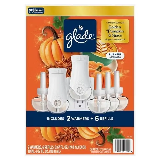 Glade Plugins Golden Pumpkin Spice Refill Kit