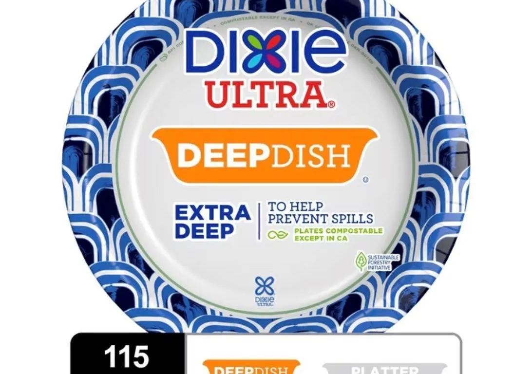 Dixie Ultra Deep Dish Paper Plates 28oz 115ct