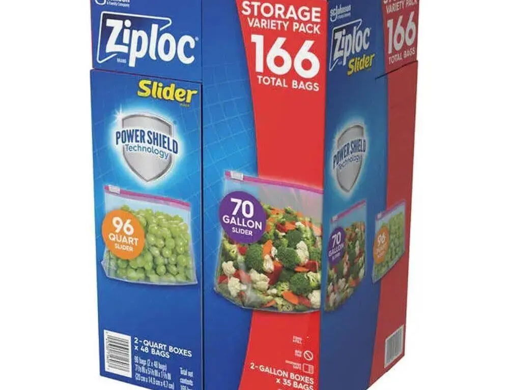 Ziploc Slider Storage Bags Variety Pack 166ct