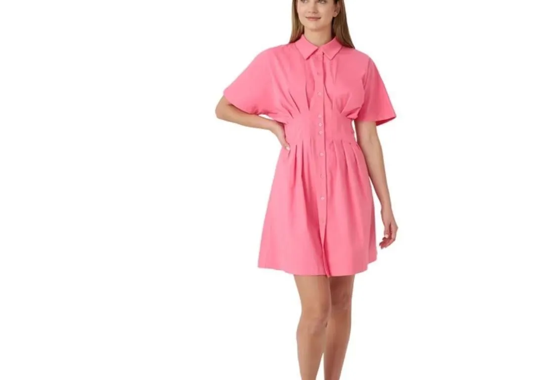 Hunter McGrady Pleated Shirt Dress Size M