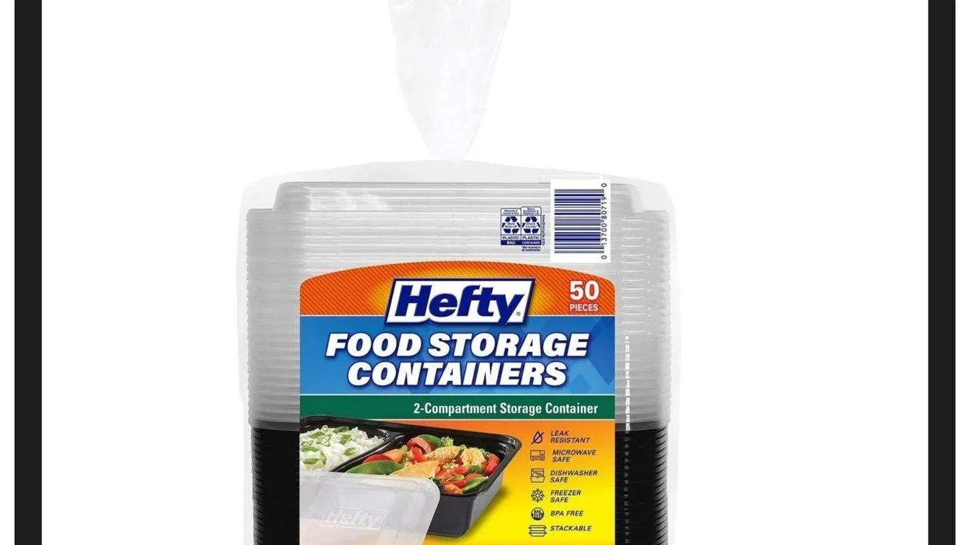 Hefty Two Compartment Food Containers 32oz 50ct