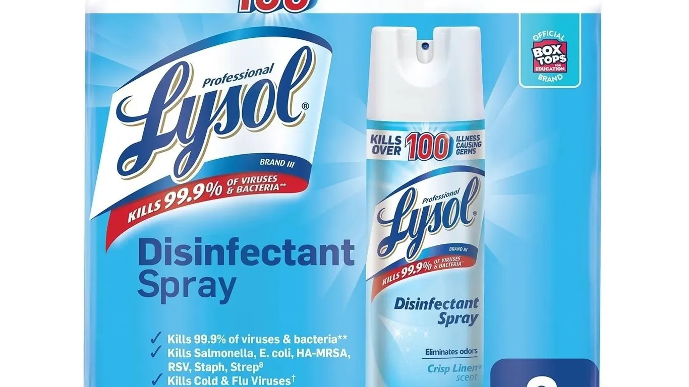 Lysol Disinfectant Spray Crisp Linen 19oz 3pk