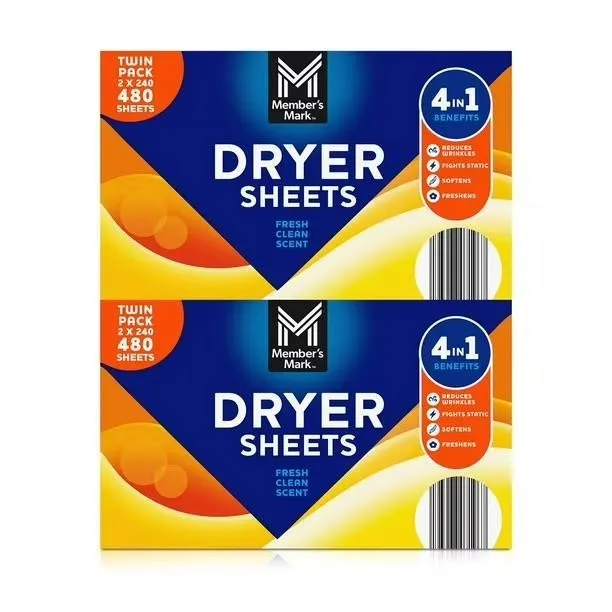 Fabric Softener Dryer Sheets Fresh Scent 480ct