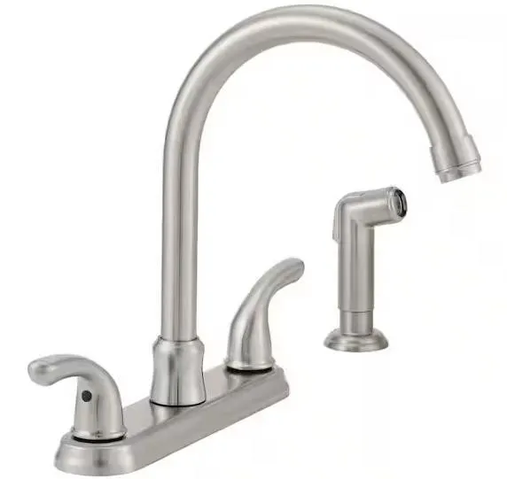 Glacier Bay Double Handle Kitchen Faucet Stainless