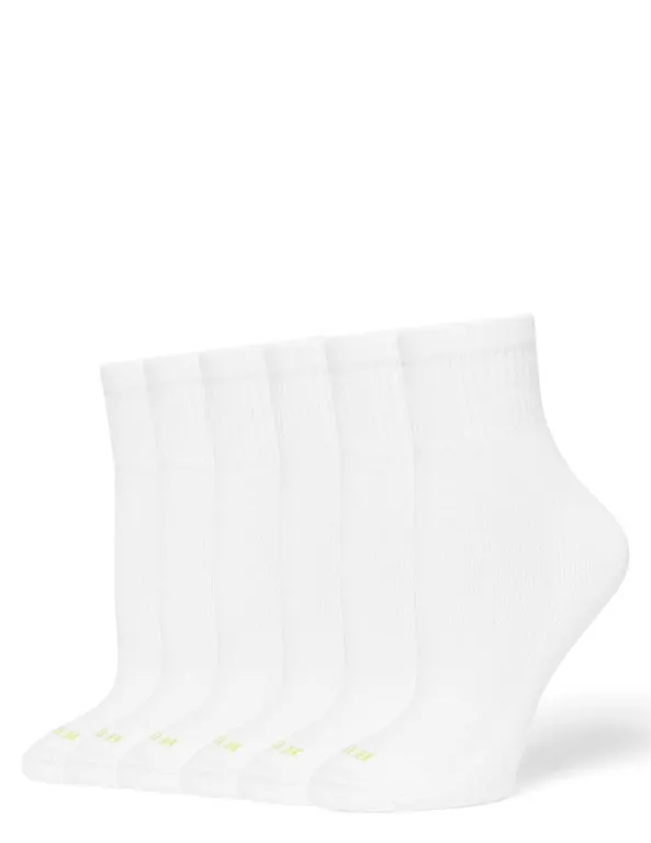 Hue Mini Crew Socks Women One Size 6pk
