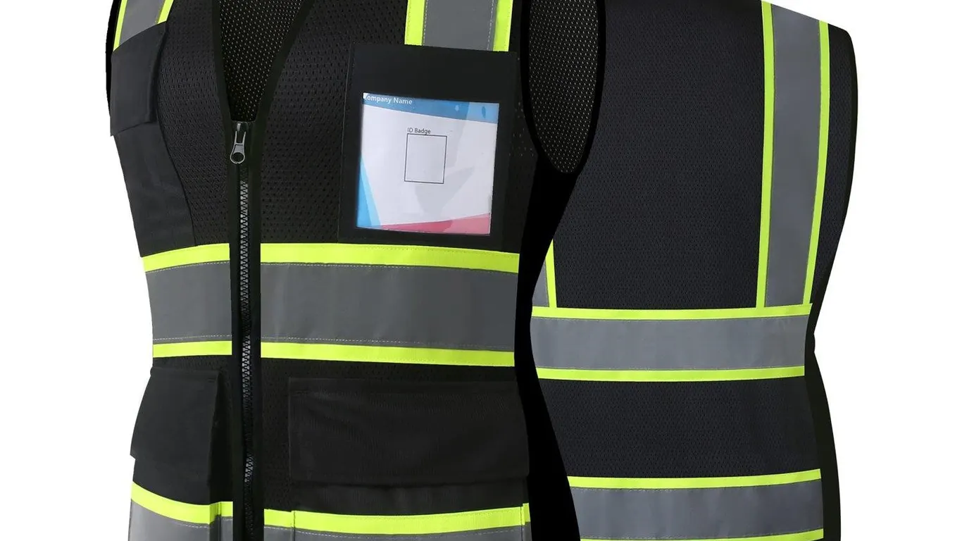 Asiphitu Womens Hi Vis Safety Vest Black Small