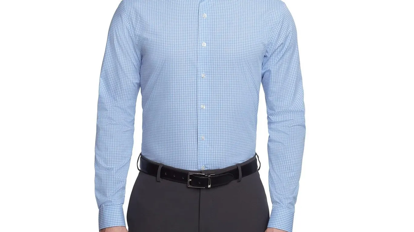 Kenneth Cole Slim Fit Dress Shirt Blue 17-17.535