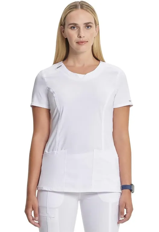 Cherokee 2624A Infinity Scrub Top Medium White