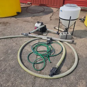 30 Gallon Poly Cone Inductor with a Honda GX160 Motor and Banjo Centrifugal Pump, Misc Hose and Fitt