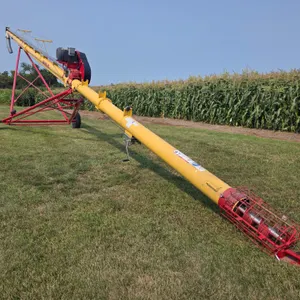 Westfield WR80-61 Auger with a 10hp Single Phase Electric Motor, Manual Lift, ST205/75D15 Tires on 4