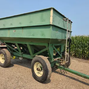 J+M 350-20 Gravity Box with Drill Fill, Tarp, Extendable Hitch, 10.00-20 Tires on 8 Bolt Rims, SN: 2