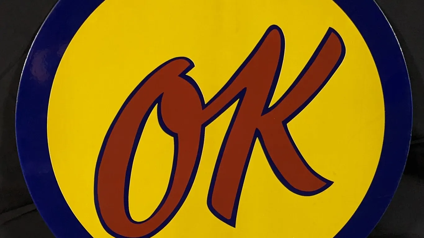PORCELAIN SIGN CHEVROLET OK USD CARS