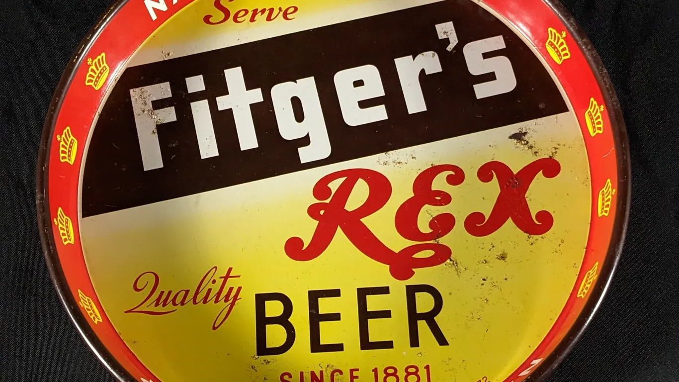 SERVING TRAY SERVE FITGERS REX QUALITY BEER DULUTH MINNESOTA