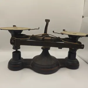 Antique cast iron apothecary balance beam scale