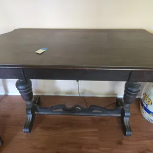 Antique wooden library table