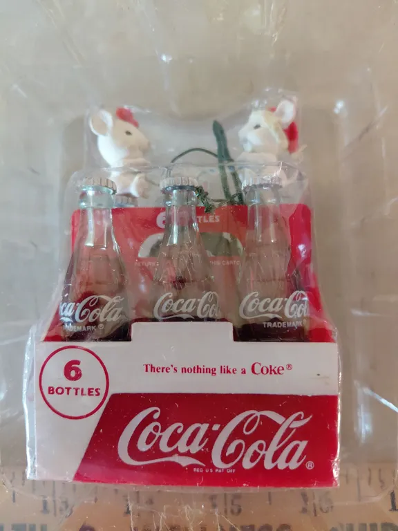 Vintage Coca Cola Ornament "Things Go Better W/Coke" In Box
