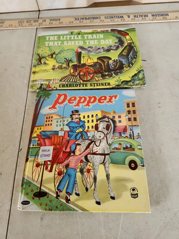 Vintage Story Books-1955 Pepper & 1947 The Little Train That Saved The Day