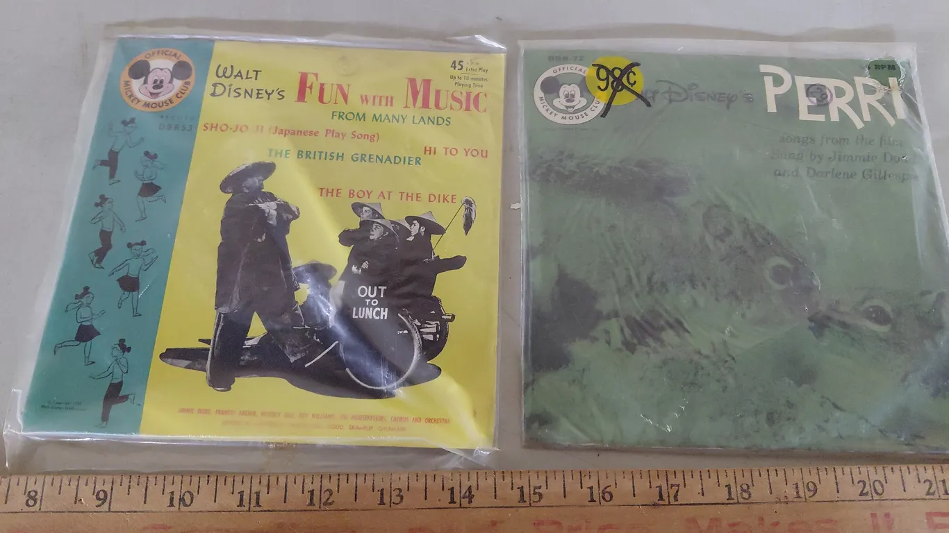 Vintage Disney Records-Perri & Fun W/Music