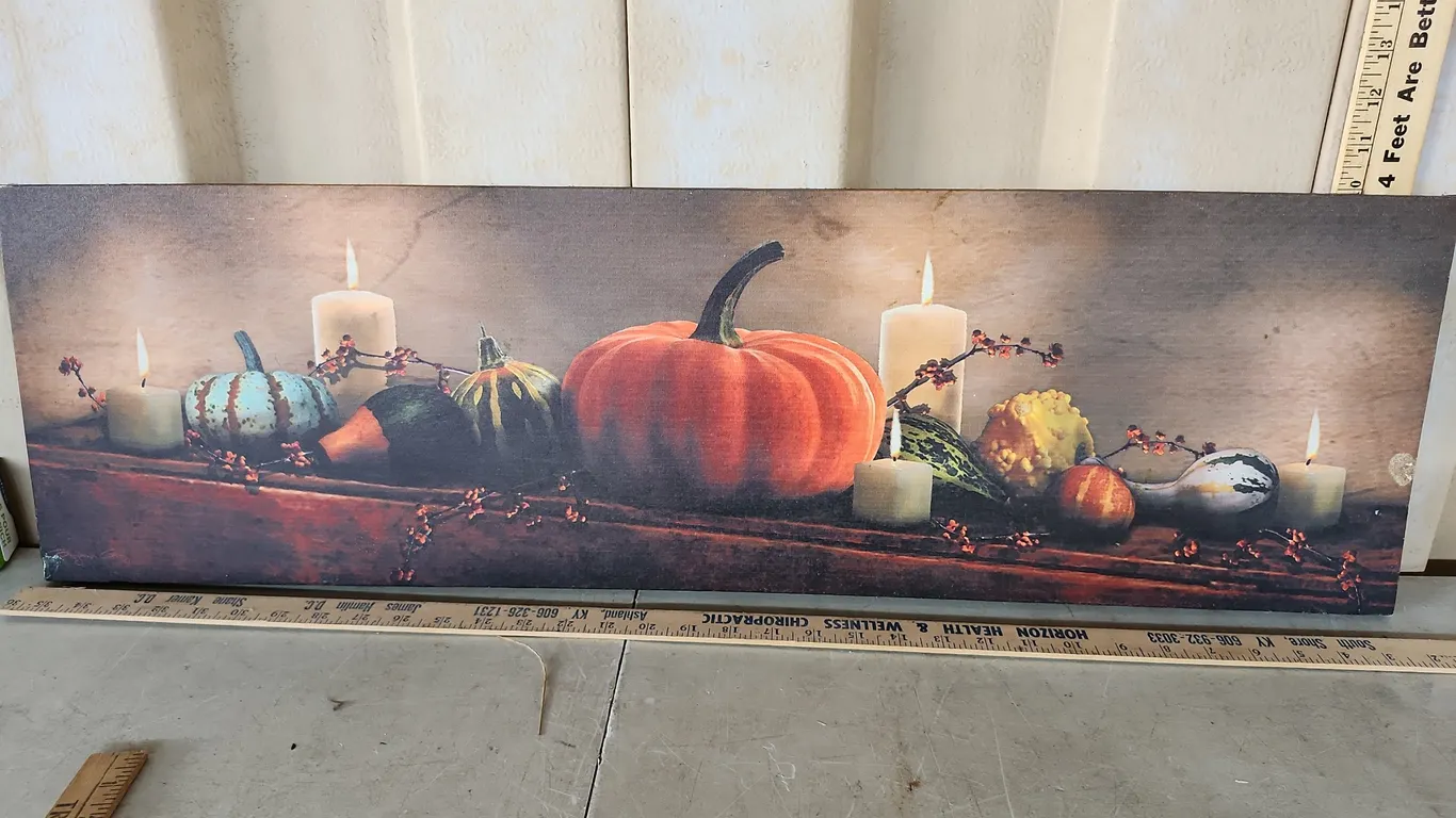 Fall Guards Canvas Print 34"X10" Missing Battery Pack