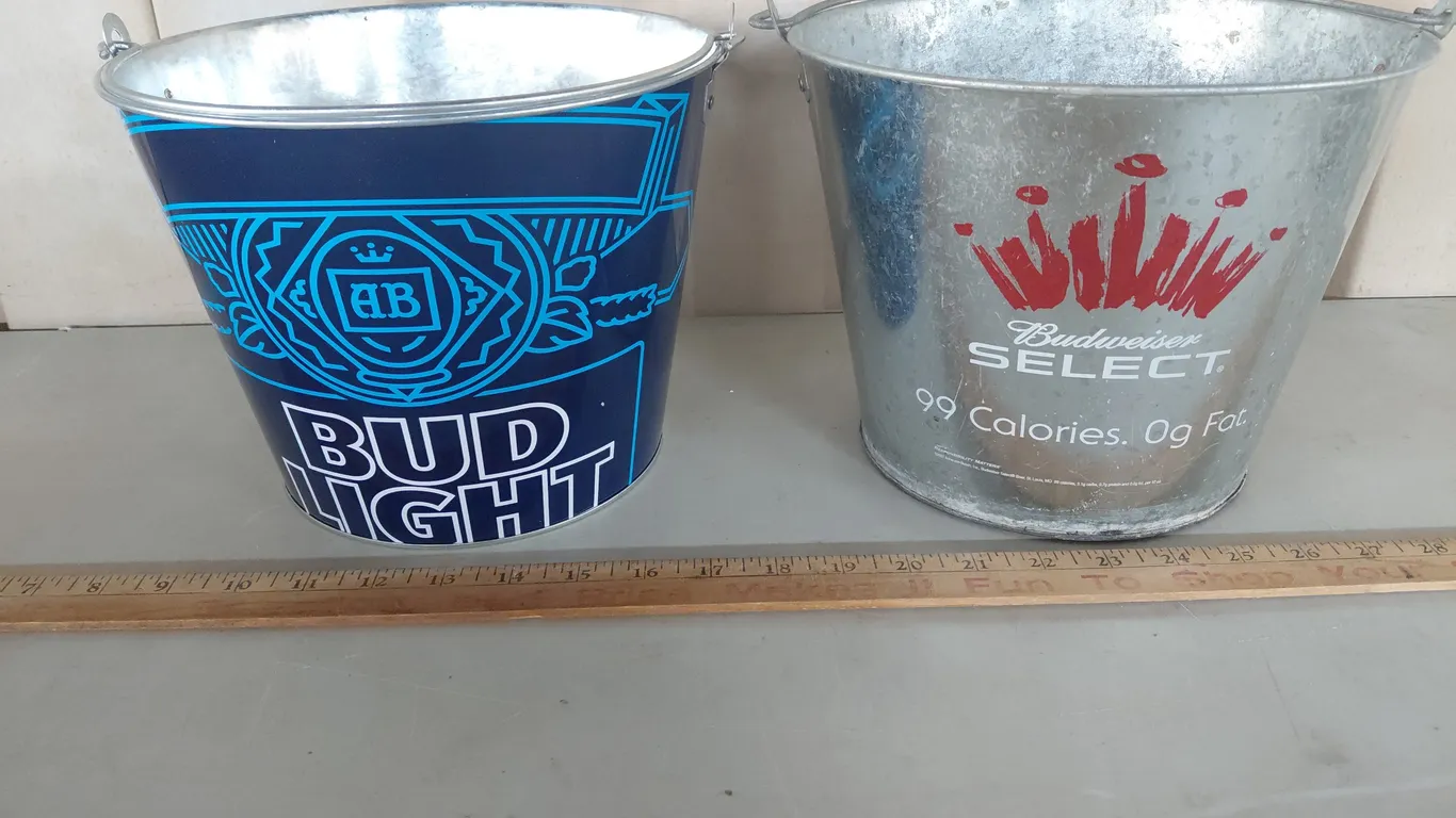 2 Beer Buckets-Bud Light & Budweiser Select