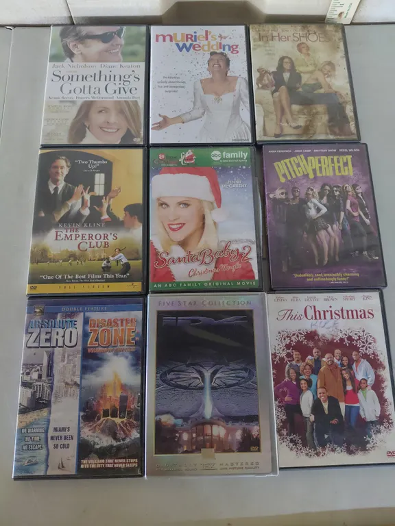 9 Assorted Movies On Dvd, See Photos For Titles