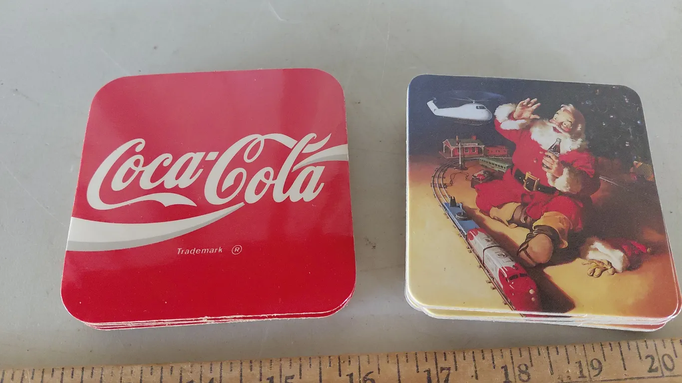 11 Vintage Santa Coca Cola Coasters
