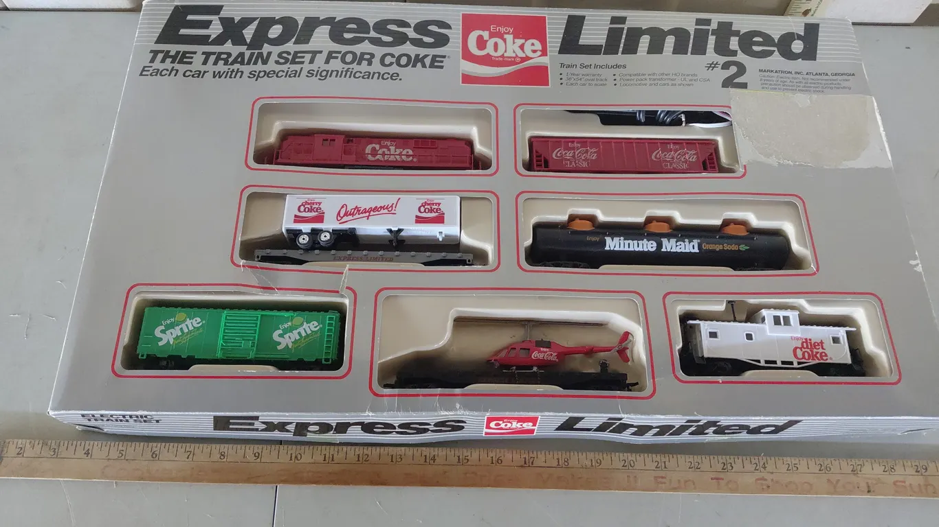 Vintage Express Limited Coca Cola The Train Set For Coke, Opened