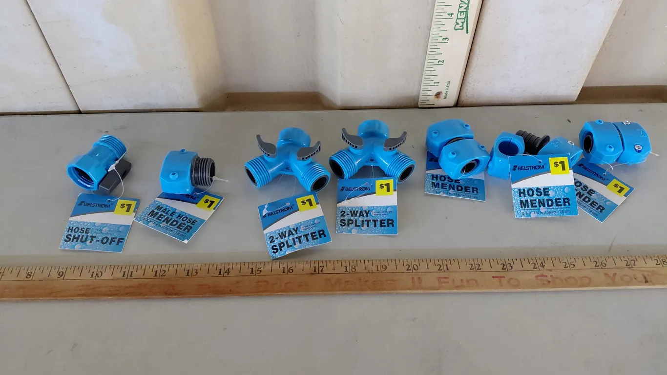 New Hose Menders, 2-Way Splitters, & Shut Off Valve (Plastic)
