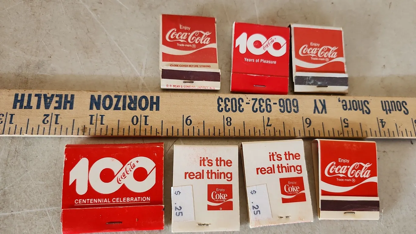 Vintage Coca Cola Matchbooks, Some Used