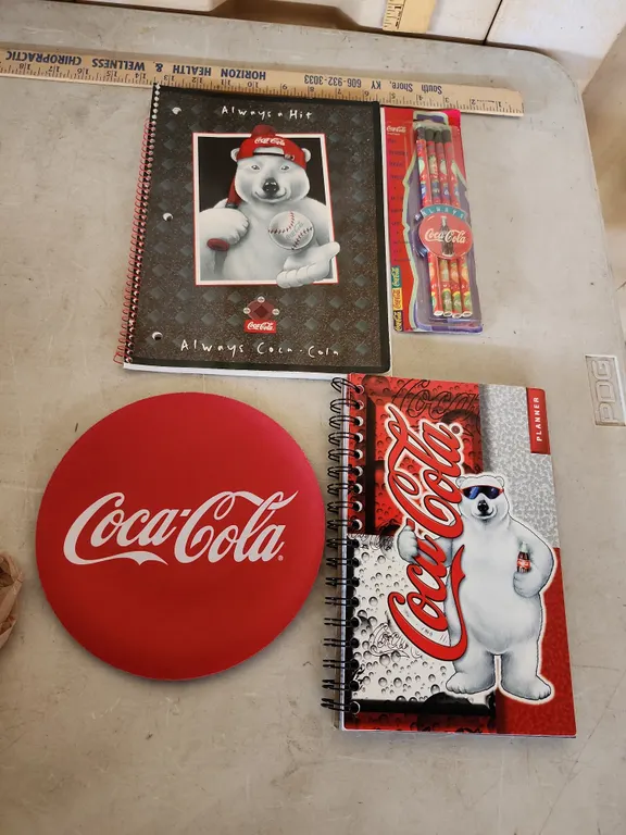 Coca Cola Notebook, Planner, Pencils, & Mouse Pad