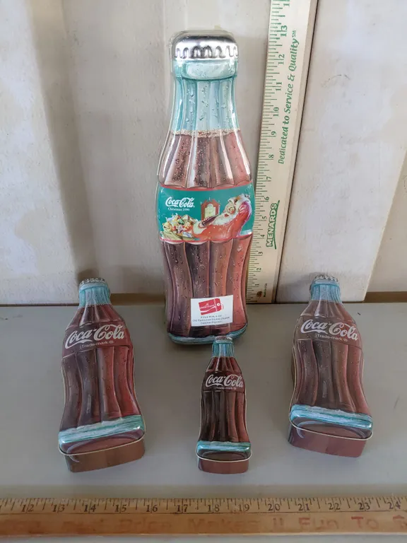4 Coca Cola Bottle Tins