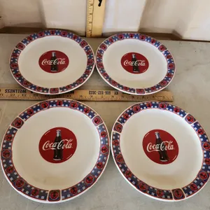 4 Coca Cola Company By Anchor Hocking Plates 8.25"