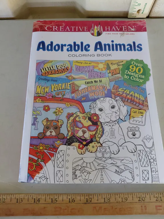 Creative Haven Adorable Animals Coloring Book, Appears New Unused