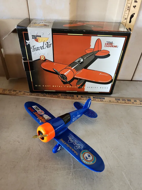 Racing Champion 1929 Travel Air Model R Die Cast Collector Series Bank, New In Box