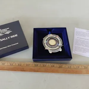 American Women Quarters Dr. Sally Ride United States Mint Ornament W/Box & Paper