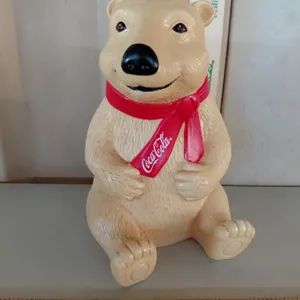 Vintage The Snack Factory, Mexico, Coca Cola Polar Bear Vinyl Bank