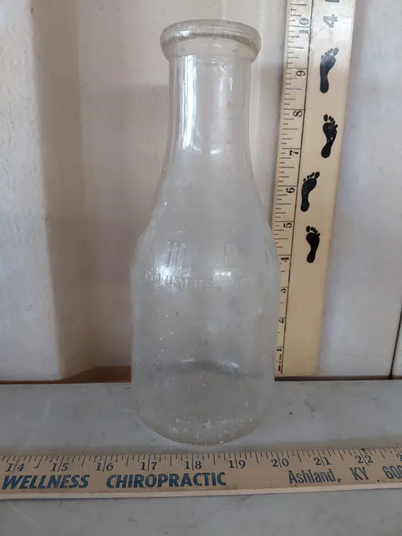 Vintage C.M.D.A. Columbus, Ohio Glass Milk Bottle