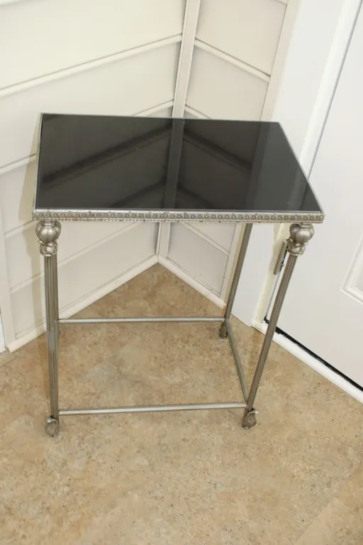 Black & Silver End Table